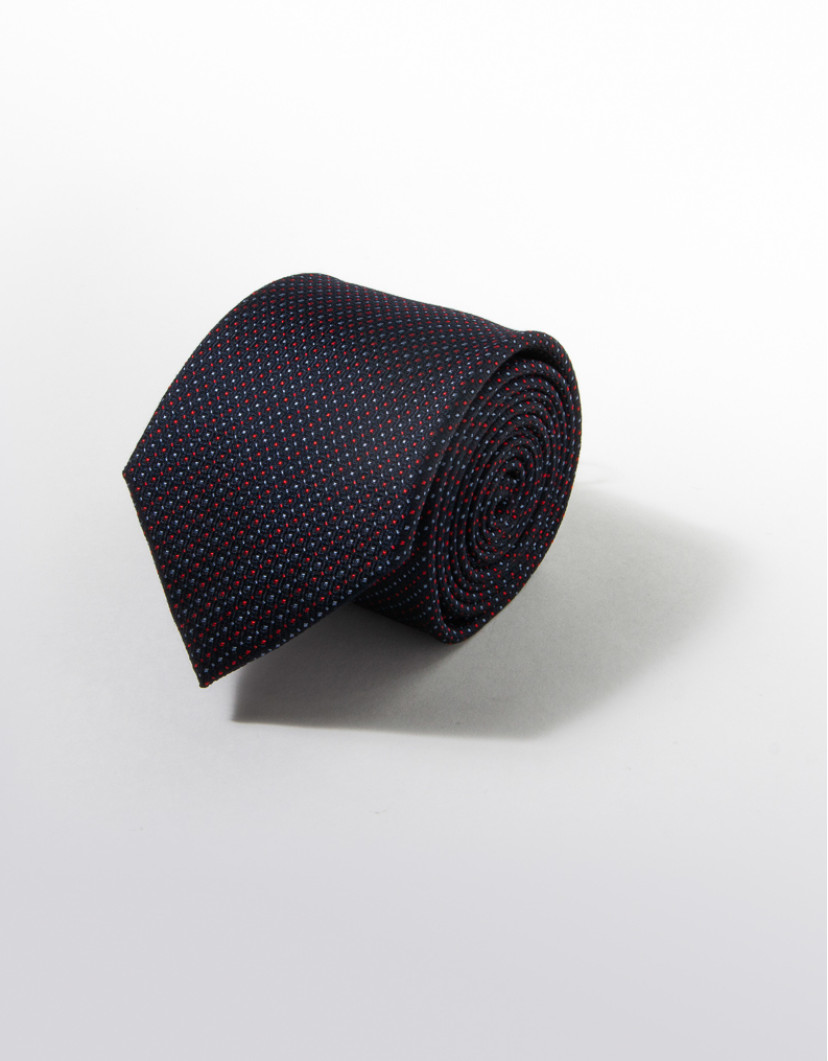Patrick Hellmann Collection Black Tie With Red And Withe Dots image